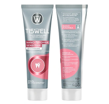 Зубная паста Tiswell Nano Sensitive пломба отбеливание, 110г
