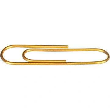 Скрепки Attache омедненные, 28 мм,негофрированные, золотистые, 100 шт/уп