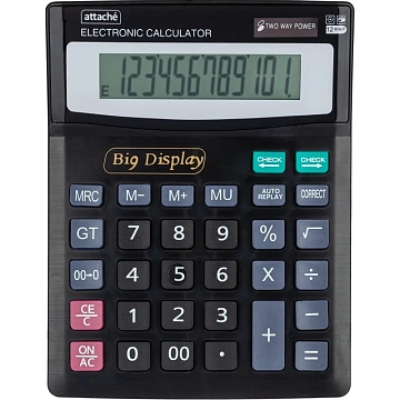 Калькулятор настольный ПОЛНОРАЗ-Й Attache ATC-444-12F12раз.дв.пит,192x148мм