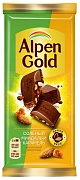 Шоколад молочный Alpen Gold соленый миндаль-карамель, 80г