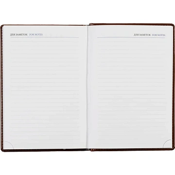 Ежедневник недатированный коричн, А5, 148x218, 352стр, Agenda