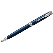 Ручка шариковая Parker 'Sonnet Subtle Blue CT' черная, 1,0мм, поворот., подарочная упаковка