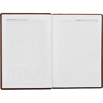 Ежедневник недатированный коричн, А5, 148x218, 352стр, Agenda