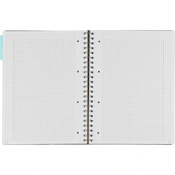 Бизнес-тетрадь SMARTBOOK А4 120л. клетка,спир,микроп,разд,карм,сер-бирюз