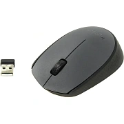 Мышь беспроводная LOGITECH M170, 2 кнопки + 1 колесо-кнопка, оптическая, черная