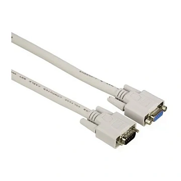 Кабель удлинительный VGA-VGA Hama (m-m) 1.8м, серый, H-20184