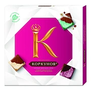 Шоколад А.Коркунов Коллекция плиток из молоч и темн шок с фундуком, 131г