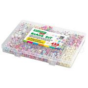 Набор для создания бижутерии и украшений BEADS SET, 450 элементов, 24 вида, BRAUBERG KIDS, 664695