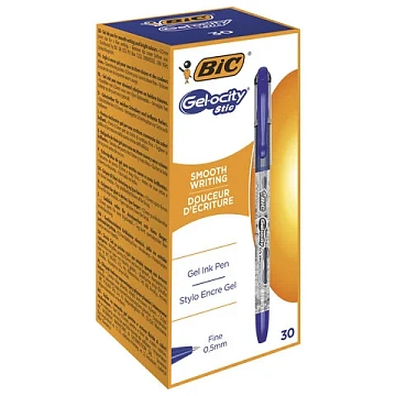 Ручка гелевая с грипом BIC 'Gelocity Stic', СИНЯЯ, узел 0,5 мм, линия письма 0,29 мм, CEL1010265