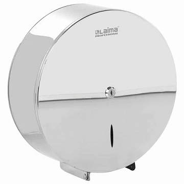 Диспенсер для туалетной бумаги LAIMA PROFESSIONAL INOX, (Система T1) БОЛЬШОЙ, нержавеющая сталь, зер