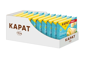 Сыр плавленый Карат Янтарь в ломтиках 25%, 130г