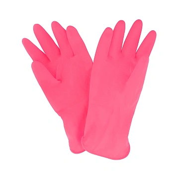 Перчатки резиновые Merida р.L, розовые, с хлопковым напылением