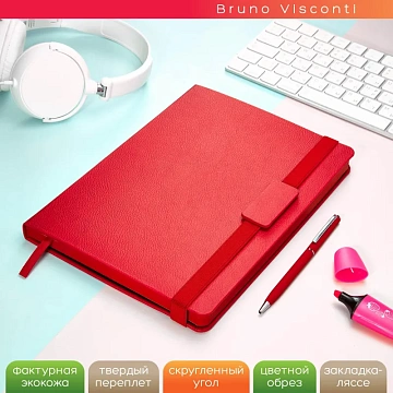 Ежедневник недатированный В5 Leggenda красн 272 стр. 3-514/07