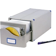 Бокс для CD/DVD дисков на 200 шт, замок, 100 конверт, ProfiOffice, MB-200SL