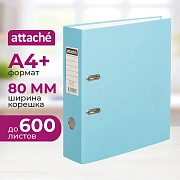 Папка-регистратор ,80 мм Attache Экономи, голубой, ПБП1,карм.кор
