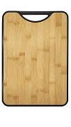 Доска двусторонняя разделочная из бамбука и пластика, 38 х 28см