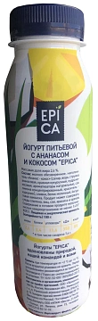 Йогурт питьевой Epica ананас-кокос 2.6%, 260г