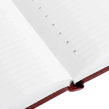 Ежедневник недатированный бордо,А5, 148x218, 352стр, Agenda