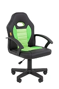 Кресло Chairman Kids 111 Россия экокожа черный/зеленый