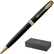 Ручка шариковая PARKER 'Sonnet Core Matt Black GT', черный матовый лак, позолота, черная, 1931519