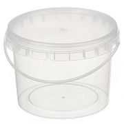 Ведро пищевое Альянс Упак 3.25л, d=195мм, прозрачное 45шт/уп
