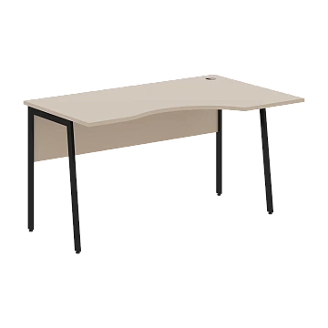 Стол прямой СА-2P(R) Мокачино/Черный 1400х900х755 IMAGO PLUS