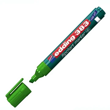 Маркер для флипчарта Edding 383 синий, 1-5мм, скошенный наконечник, cap off
