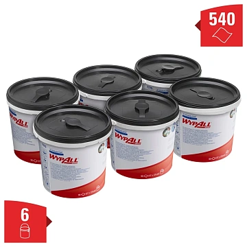 Протирочные салфетки Kimberly-Clark WypAll 7775, в ведре, 90шт, зеленые