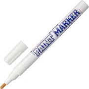 Маркер-краска лаковый (paint marker) MUNHWA 'Slim', 2 мм, БЕЛЫЙ, нитро-основа, алюминиевый корпус, SPM-05