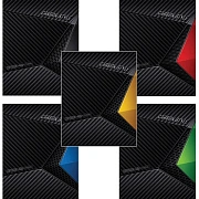 Тетрадь А5, 48 л., HATBER, скоба, клетка, выборочный лак, 'CarbonStylee' (микс в спайке), 068127, 48