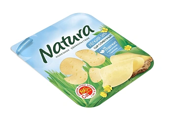 Сыр Natura Сливочный легкий полутвердый нарезка 16%, 150г