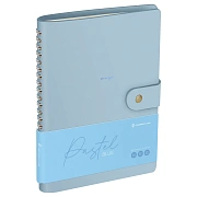 Записная книжка А5 96л. ЛАЙТ, кожзам, скрытый гребень, Greenwich Line 'Pastel. Blue', блок в линию