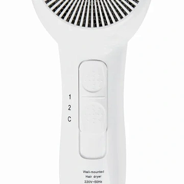 Фен для волос настенный KSITEX F-1800 W, 1800 Вт, пластик/металл, 2 скорости, белый