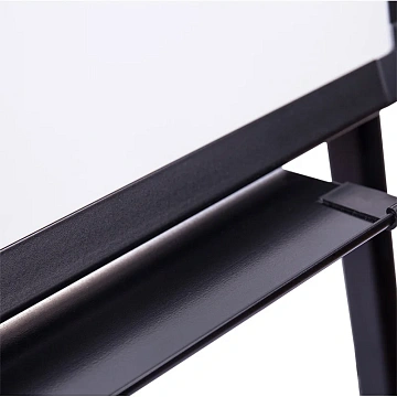 Флипчарт Deli 7890 90x60см, лаковый, белый/черный, с аксессуарами