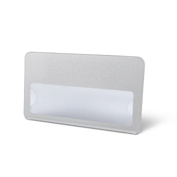 Бейдж с окном для сменной информации магнит,70x40 мм серебрист