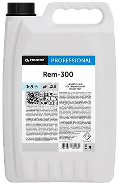 Средство моющее универсальное 5 л, PRO-BRITE REM-300, щелочное, низкопенное, концентрат, 069-5