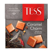 Чай TESS (Тесс) 'Caramel Charm', черный с карамелью, 20 пирамидок по 1,8 г, 0883-12