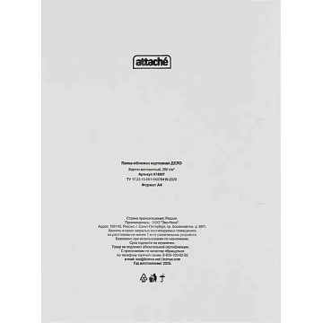 Папка-обложка Дело 280г/м2 мелованная, 10 шт/уп 1496201