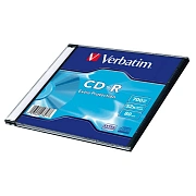 Носители информации CD-R, 52x, Verbatim Extra Protection, Slim/1, 43347