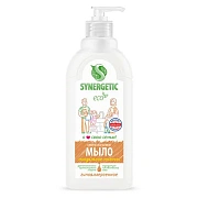 Мыло жидкое 500 мл SYNERGETIC 'Миндальное молочко', гипоаллергенное, биоразлагаемое, дозатор, 105058