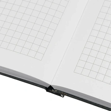 Блокнот Gold Collection А5 96л,клетка,картон,сшивка,резинка,черный