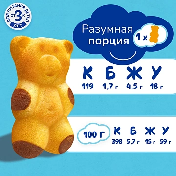 Бисквит Медвежонок Барни вареная сгущенка, 5х30г