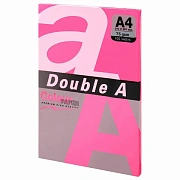 Бумага цветная DOUBLE A, А4, 75 г/м2, 100 л., неон, розовая