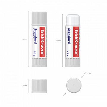 Клей-карандаш ErichKrause Standard, 30г