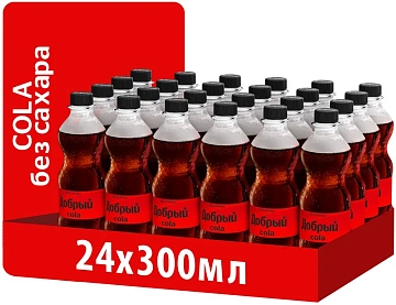Напиток Добрый Cola без сахара газированный, 300мл