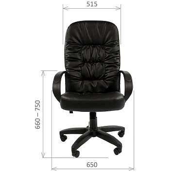 Кресло VT_CH416 ЭКОкожа чёрная (глянец)