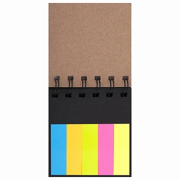 Закладки клейкие в книжке BRAUBERG, 200 штук: 50х15 мм 5 цветов х 25 листов, 75х50 мм 3 цвета х 25 л