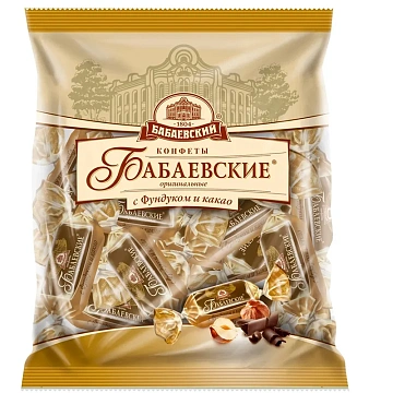 Конфеты Бабаевские Оригинальные с фундуком и какао, 200г