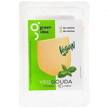 Сыр растительный Green Idea Гауда полутвердый нарезка, 150г