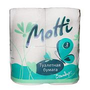 Туалетная бумага Motti 101714, в рулоне, 2 слоя, белая, 4 рулона